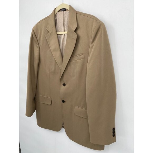 TravelSmith Mens Vintage Tan Microfiber Blazer 40R Tan Net Mesh Lining - Picture 5 of 16